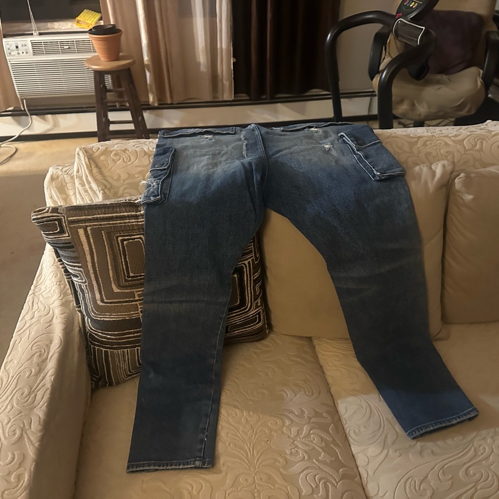 Indigo denim jeans slim fit